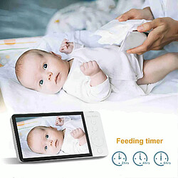 Babyphone Camera Vision Nocturne Sans Fil 5 Pouces Avec Alarme Et Berceuses EU Plug YONIS