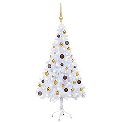 vidaXL Arbre de Noël artificiel pré-éclairé/boules 120 cm 230 branches