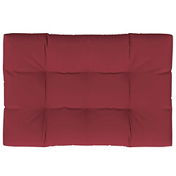 vidaXL Coussin de palette rouge bordeaux 120x80x12 cm tissu