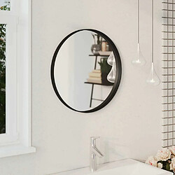 Maison Chic Miroir mural | Miroir Décoration pour Maison Salle de Bain Noir 50 cm -GKD45246