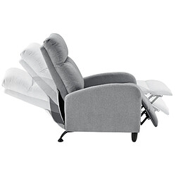 Avis Fauteuil Relaxant Bregenz Inclinable et Repose-Pieds Textile Gris clair [en.casa]