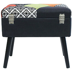 Acheter The Home Deco Factory Banc valise sur pieds en tissu patchwork.