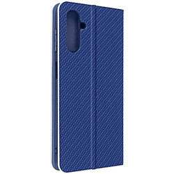 Avizar Étui pour Samsung Galaxy A13 5G et A04s Porte-carte Design Carbone Bleu Roi