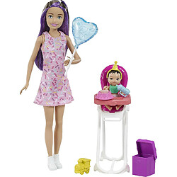 Mattel Barbie Coffret Anniversaire Skipper Babysitter Inc avec Accessoires Multicolore