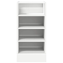 Avis vidaXL Armoire de plancher blanc 40x44,5x81,5 cm bois d'ingénierie