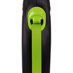 Laisse New Neon S Tape 5 m black/ neon green Flexi CL11T5-251-S-NEOG