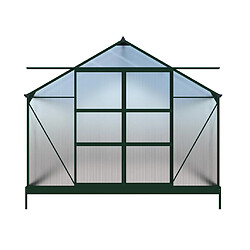 Acheter Vente-Unique Serre de Jardin en polycarbonate de 16,8 m² avec embase - Vert - IXORA