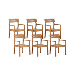 Beliani Lot de 6 chaises FORNELLI Bois Bois clair