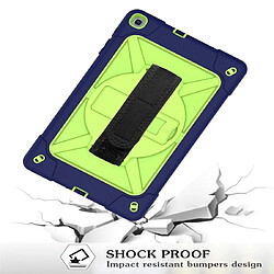 Wewoo Housse Coque Pour Galaxy Tab A 10.1 2019 T510 Silicone de couleur contrastée + PC Combinaison avec support Bleu marine + Olivine