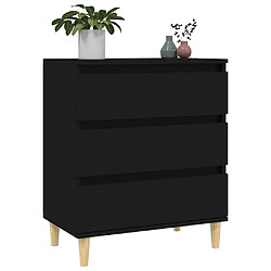 Avis vidaXL Buffet Noir 60x35x70 cm Bois d'ingénierie