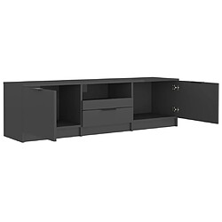 Maison Chic Meuble TV scandinave - Banc TV pour salon Noir 140x35x40 cm Bois d'ingénierie -MN26394 pas cher