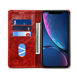 Wewoo Housse Coque Pour iPhone XR Baroque Etui à rabat horizontal simpleavec porte-cartes et rouge pas cher