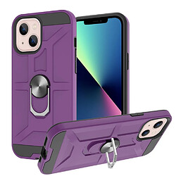 Coque en TPU anti-rayures, amovible, hybride avec béquille rotative violet pour votre Apple iPhone 13 mini 5.4 pouces