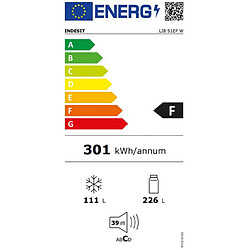 Réfrigérateur combiné 60cm 337l brassé - li8s1efw - INDESIT