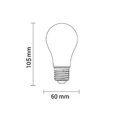 Optonica Ampoule LED Dimmable E27 A60 4W équivalent à 48W - Blanc Chaud 2800K