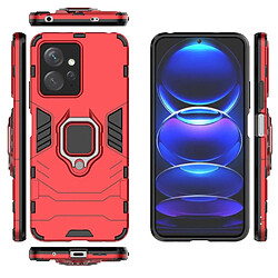 Htdmobiles Coque pour Xiaomi Redmi Note 12 4G - housse etui rigide anti choc + verre trempe - ROUGE