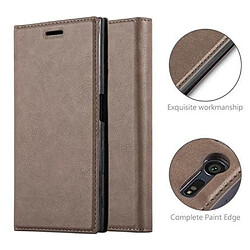 Avis Cadorabo Coque Sony Xperia X COMPACT Etui en Brun