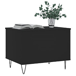 Avis vidaXL Table basse Noir 60x44,5x45 cm Bois d'ingénierie