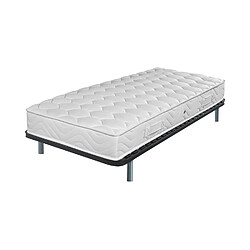 Ebac Matelas + sommier 90x190 Mousse - Soutien medium - Sommier démonté - Made in France Sommier démonté+matelas+pieds 90x190. NOTE : Sommiers livré en kit à monter soi-même - Matelas livré roulé sous emballage plastique attendre 24h avant utilisation pour qu'il retrouve sa forme. Sommier en kit + pieds ; livré en carton à monter ; lattes lar