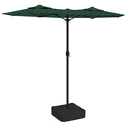 vidaXL Parasol de jardin à double tête avec LED vert 316x240 cm