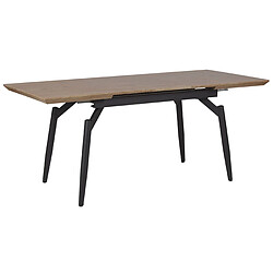 Beliani Table de salle à manger extensible effet bois foncé 140/180 x 80 cm BARBOSA 