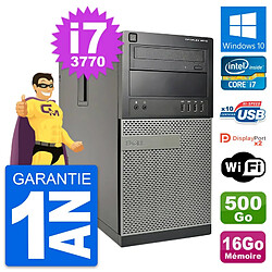 PC Tour Dell OptiPlex 9010 Intel i7-3770 RAM 16Go Disque 500Go Windows 10 Wifi - Occasion