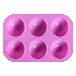 Moule à Muffins En Silicone à 6 Trous Pour Outils De Cuisson De Biscuits à La Gelée Violet