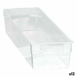 BigBuy Home Boîte Multiusage Modulaire Transparent 30,5 x 8 x 5,3 cm (12 Unités)