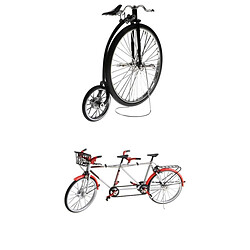 2PCS 1/10 Modèle Bicyclette Miniature Vélo Moulé Sous Pression Vélo de Course Jouets pour Enfants Garçons