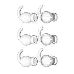 Wewoo Coussinets Mousse 3 paires de casques sans fil Denoise étui de protection en silicone pour Apple AirPods 1/2