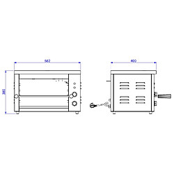 Salamandre Cuisine Professionnelle - 580 x 400 mm - Combisteel