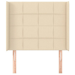 Avis Maison Chic Tête de lit scandinave avec oreilles,meuble de chambre Crème 93x16x118/128 cm Tissu -MN12227