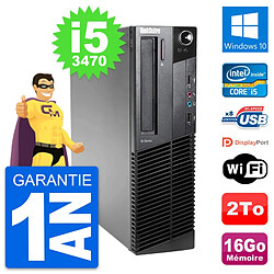 PC Lenovo ThinkCentre M82 SFF Intel i5-3470 RAM 16Go Disque 2To Windows 10 Wifi - Occasion