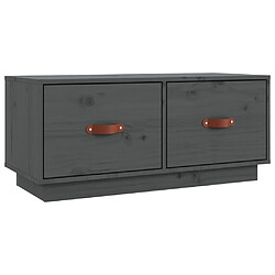 Maison Chic Meuble TV scandinave - Banc TV pour salon Gris 80x34x35 cm Bois de pin massif -MN65340