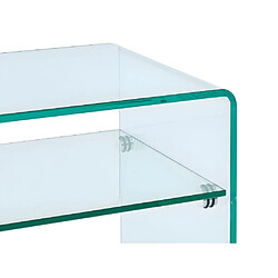 Vente-Unique Table de chevet - 1 niche - Verre trempé - STILEOS pas cher