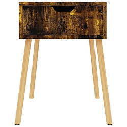 Avis Maison Chic Lot de 2 Tables de chevet - Tables de Nuit Chêne fumé 40x40x56 cm Aggloméré