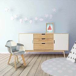 The Home Deco Kids Fauteuil patchwork pour enfants Léonie bleu.