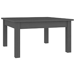 ComfortXL Table Basse Gris 55x55x30 Cm Bois Massif De Pin