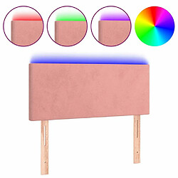 Maison Chic Tête de lit scandinave à LED,meuble de chambre Rose 90x5x78/88 cm Velours -MN42631