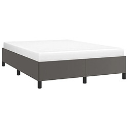 Avis Maison Chic Lit adulte - Lit simple Cadre de lit,Structure du lit Contemporain Gris 140x200 cm Similicuir -MN50581