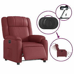 Acheter Maison Chic Fauteuil Relax pour salon, Fauteuil inclinable électrique Rouge bordeaux Similicuir -GKD42492