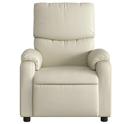 Acheter Maison Chic Fauteuil inclinable,Fauteuil luxe de relaxation de massage Crème Similicuir -MN19775