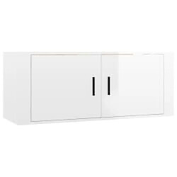 Acheter Maison Chic Ensemble de meubles TV 2 pcs pour salon - blanc brillant bois d'ingénierie -MN74675