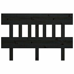 Avis Maison Chic Tête de lit scandinave,Meuble de chambre Noir 203,5x3x81 cm Bois massif de pin -MN82258