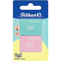 Pelikan Gomme en plastique PASTEL, carte blister de 2 ()