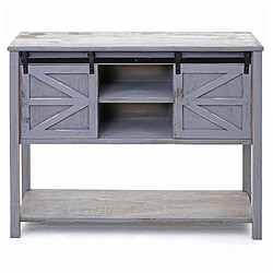 Mendler Commode HWC-D57 - Style Shabby - Gris foncé