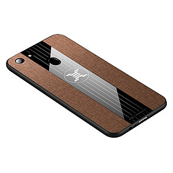 Wewoo Coque Souple Pour OPPO A73 XINLI tissu de couture Antichoc TPU de protection Brown