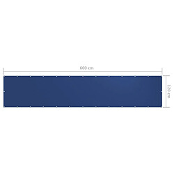 Acheter vidaXL Écran de balcon Bleu 120x600 cm Tissu Oxford