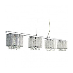 Searchlight Suspension 4 ampoules Elise, en chrome et cristal