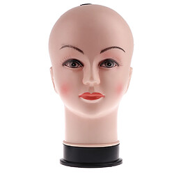 Pvc femelle mannequin chauve tête modèle perruque faisant chapeau lunettes présentoir 1 #